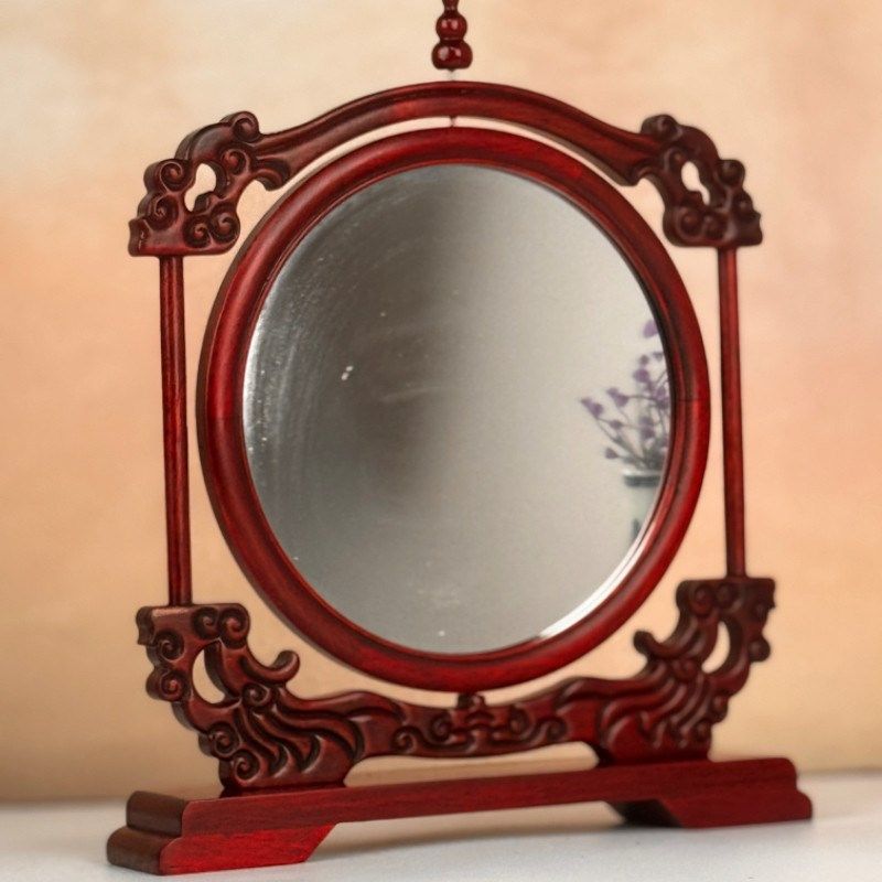 中式镜拍摄道具 东瓶西镜复古插屏摆件木雕 卯榫工艺框中堂条案镜,淘宝优惠券,粉丝福利购,淘宝优惠卷