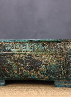 仿古青铜器西周三大青铜器之一虢季子白盘家居摆件博物馆古玩收藏