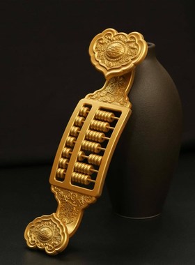 如意算盘摆件合金玉如意算盘摆件工艺品 家具客厅桌面装饰品 车载