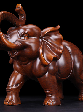 招财大象摆件一对 家居客厅办公室吉象装饰公司店铺乔迁开业礼品