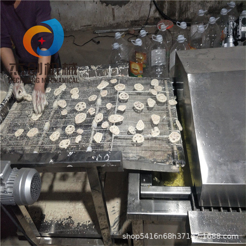 炸藕盒油炸机 杰创机械藕盒上浆油炸配套设备 茄子条油炸机器,淘宝优惠券,粉丝福利购,淘宝优惠卷