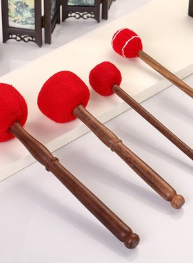 佛音钵棒锤尼泊尔手工羊毛毡敲棒大号西藏颂钵钵槌音疗佛音碗配件