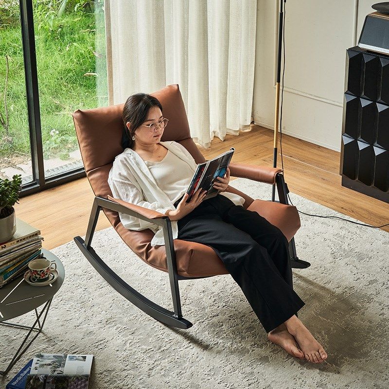 简约复古钢琴键摇摇椅懒人沙发椅大人躺椅阳台休闲椅摇椅客厅家用,淘宝优惠券,粉丝福利购,淘宝优惠卷
