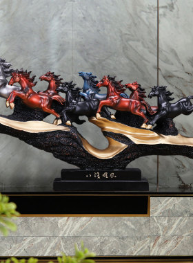 招财马摆件马到成功客厅玄关电视柜工艺品办公室装饰乔迁开业礼品
