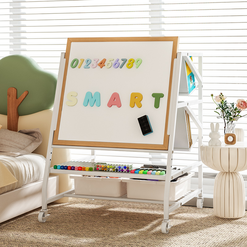 Drawing board children's picture book stand household surface magnetic teaching small blackboard baby bookshelf painting erasable writing whiteboard