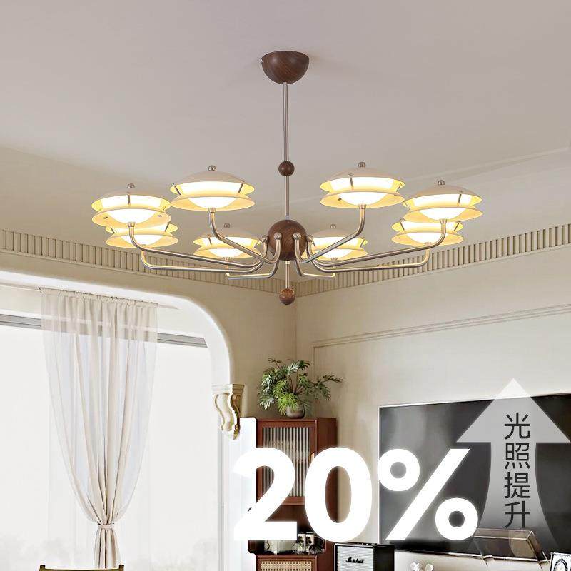 法式奶油风客厅吊灯中古星轨护眼大厅主灯卧室灯具新款复古飞碟灯,淘宝优惠券,粉丝福利购,淘宝优惠卷