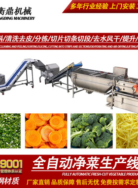 全自动净菜加工设备中央厨房果蔬处理设备预制菜加工生产线