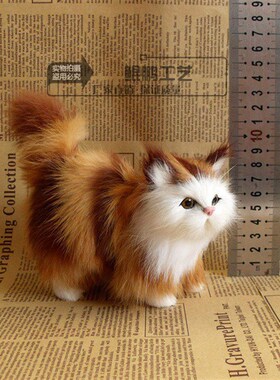 仿真猫咪会叫动物摆件闺蜜结婚礼品创意diy家居安装客厅摆件饰品