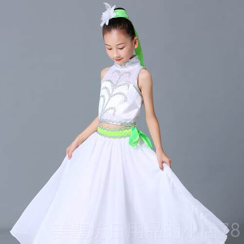 高档古表典舞演出女儿童飘逸中服国风踏歌服行古典舞蹈演装古风中 - 图0