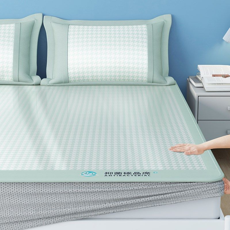 床笠款夏季2024新款冰丝凉席三件套防移动跑位床护垫防滑防脏1.8m,淘宝优惠券,粉丝福利购,淘宝优惠卷