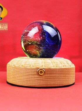 宋大师新款古法琉璃球水晶灯摆件家居玄关客厅办公室摆件开业礼品