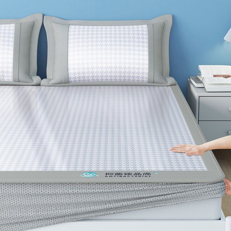 床笠款夏季2024新款冰丝凉席三件套防移动跑位床护垫防滑防脏1.8m,淘宝优惠券,粉丝福利购,淘宝优惠卷