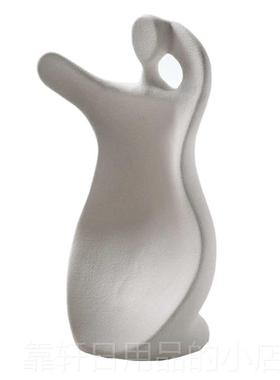 正品特惠！房赏后 瓷哑光釉白色饰磨砂三人造型儿陶童软装桌面装