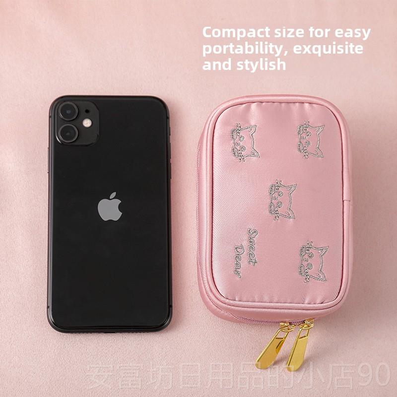 Authentic Sweet Dear Fabric First Box Portable Mini Travel Cosmetic Beads Treasure Bag Cosmetic Bag Earrings Ring