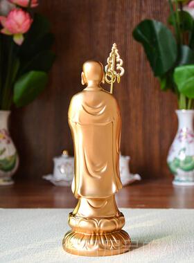 正品精品树脂站地藏佛仿铜地小王菩萨藏随身佛像佛像摆件厂家结缘