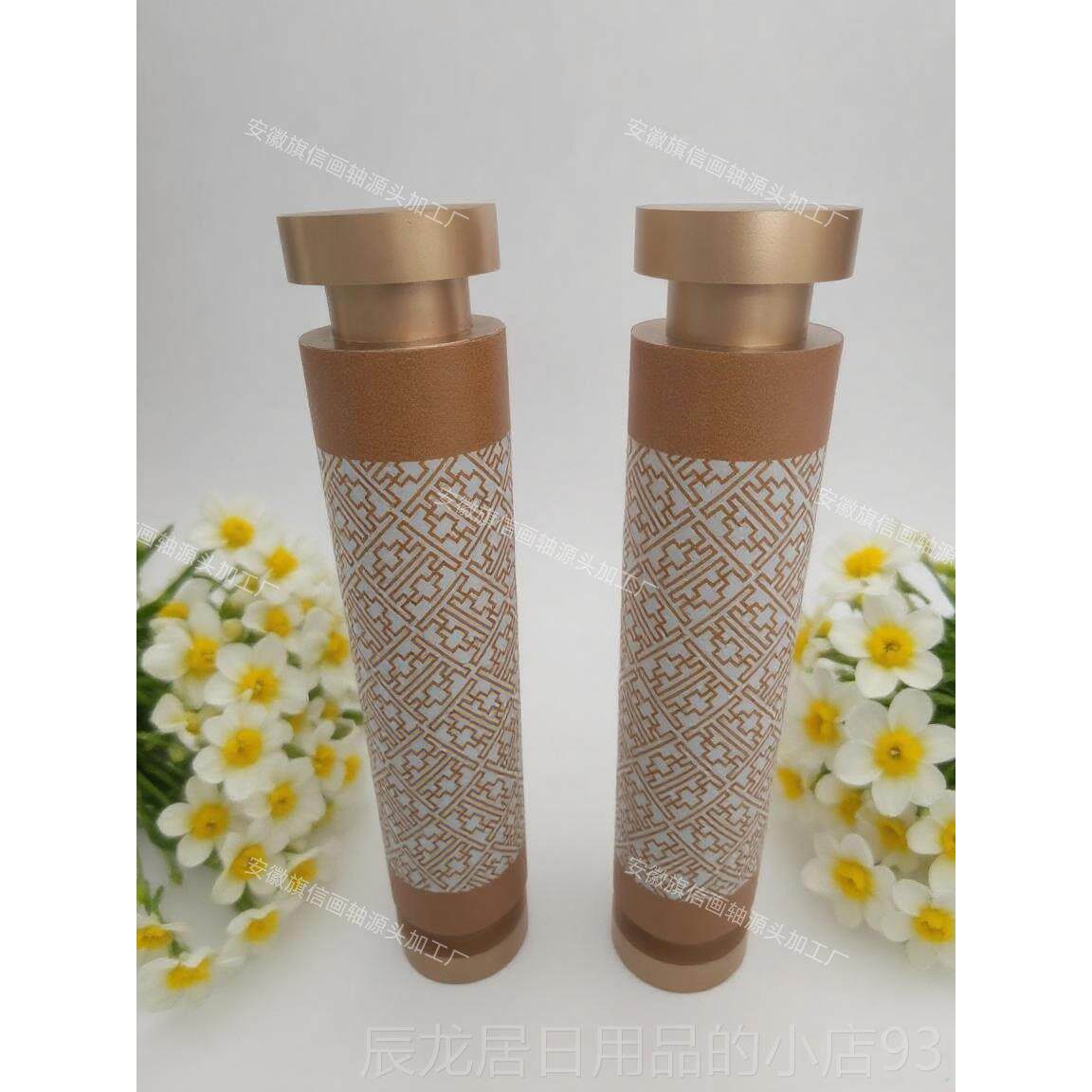 Authentic national lacquer trend painting scroll scroll blank scroll rod customized finished product set with shaft vertical head baked UV cultural wall column