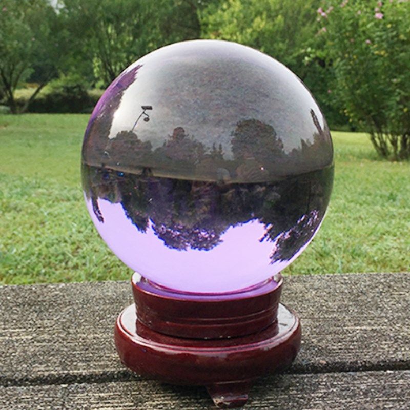 粉色水晶球K9粉晶玻璃球办公桌客厅摆设粉球装饰旺桃花卧室摆件,淘宝优惠券,粉丝福利购,淘宝优惠卷