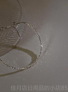 高档君口君老树超级闪光925银手镯进工艺银每颗珠4刻5个面