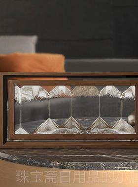 高档厅创意流沙画摆件家居高感客礼物3D立体沙漏玄关级前酒台柜纪