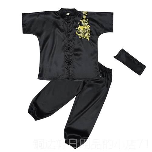 高档服六一儿童中小学生武功术表演男童夫女少儿训练服练功表演出 - 图2