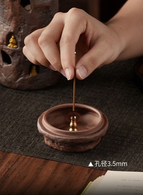 东方泥土敦煌烛台套装摆件陶瓷家居饰品茶室书房装饰香托香座香插