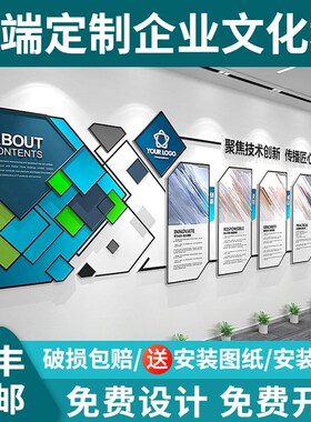上海企业文化墙设计定制一条龙服务公司发展历程团队风采展示墙贴