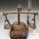 Antique antique miscellaneous solid wood base with weight faucet balance scale weight scale old objects nostalgic collection