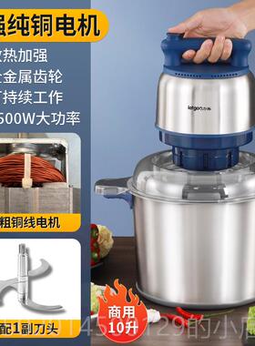高档力果2025新款绞肉机商用功泥电动率肉丸和面蒜肉大泥大容量打