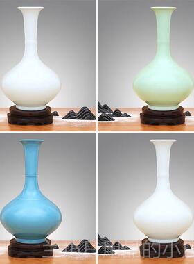 高档景德镇陶居瓷器花摆件家客插花瓶办厅公室家里工艺礼品摆饰书