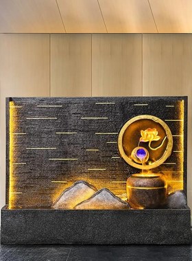 流水摆件大型落地假山喷泉水景客厅办公室阳台加湿器高山装饰造景