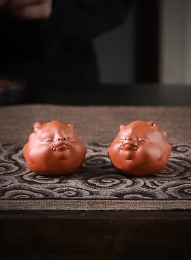 素茗陶瓷仿真手工水果火龙果摆件办公室桌面茶宠茶几橱柜小装饰品