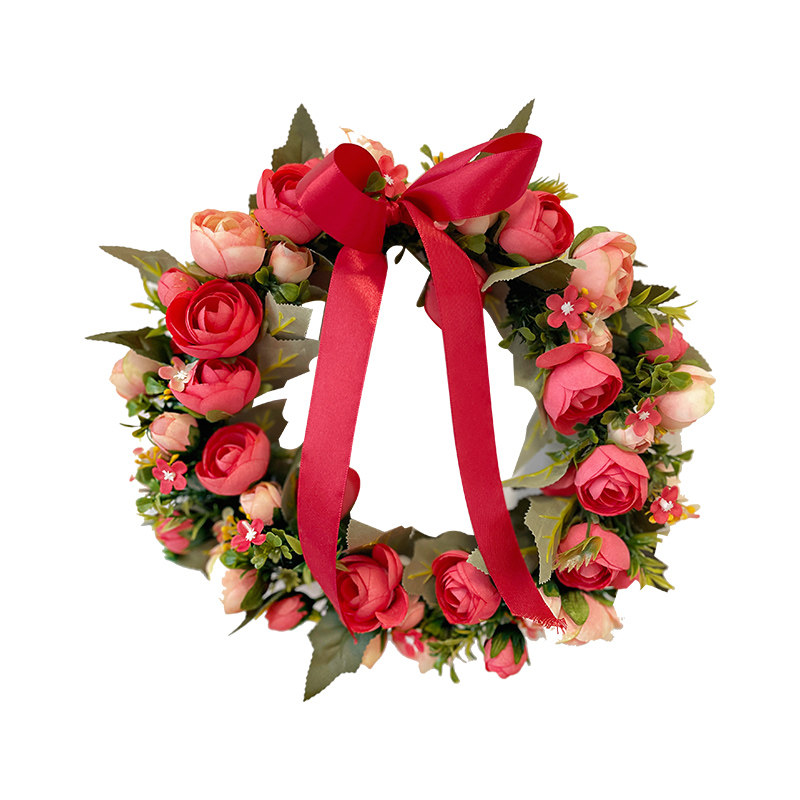 吾家婚品玫瑰仿真花假花花环门饰门挂壁饰婚房装饰结婚用品大全,淘宝优惠券,粉丝福利购,淘宝优惠卷