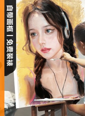 画像定制真人照片个图片油画来图定做代画手绘大芬村人物宠物风景