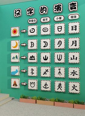 书法教室布置装饰修环创培训班机构墙面贴硬笔画文化方块工作练字