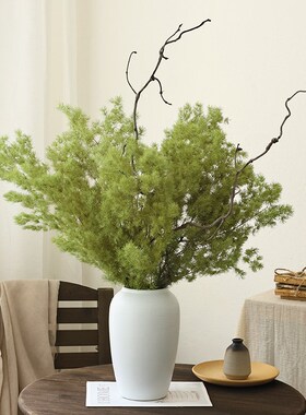 绿色蓬莱松永生花干花花束高级真花家居摆设插花酒店造景装饰摆件