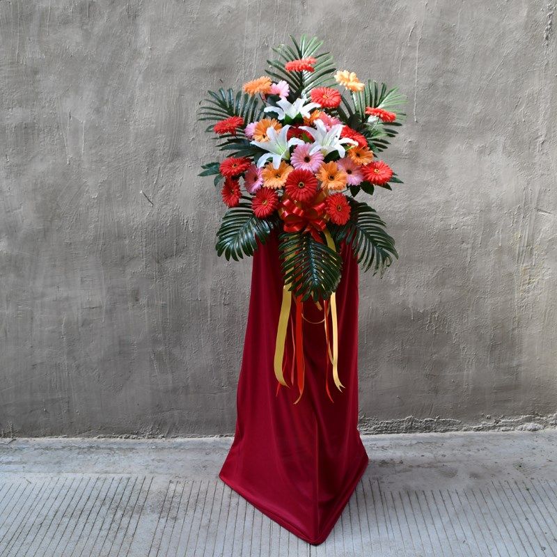 店铺开业花篮假花仿真塑料三脚架摆花门口装饰花乔迁庆典商务用花,淘宝优惠券,粉丝福利购,淘宝优惠卷