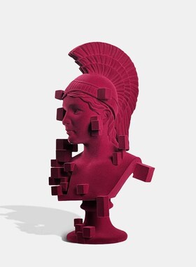 创意人物雅典娜植绒雕塑艺术摆件装饰品客厅电视柜样板间酒店摆放