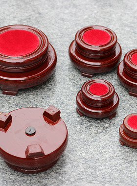 水晶球底座支架人造木底座水晶球大小木底座底托可放6-20厘米球