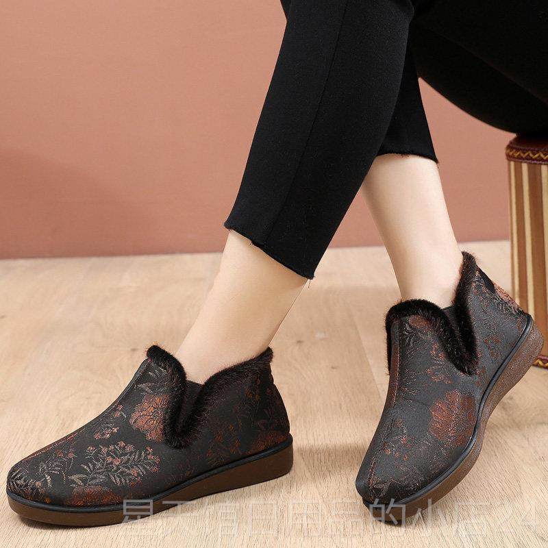 正品老北京布鞋女棉鞋老冬季中年加绒保暖奶奶鞋平跟防人人滑老女,淘宝优惠券,粉丝福利购,淘宝优惠卷