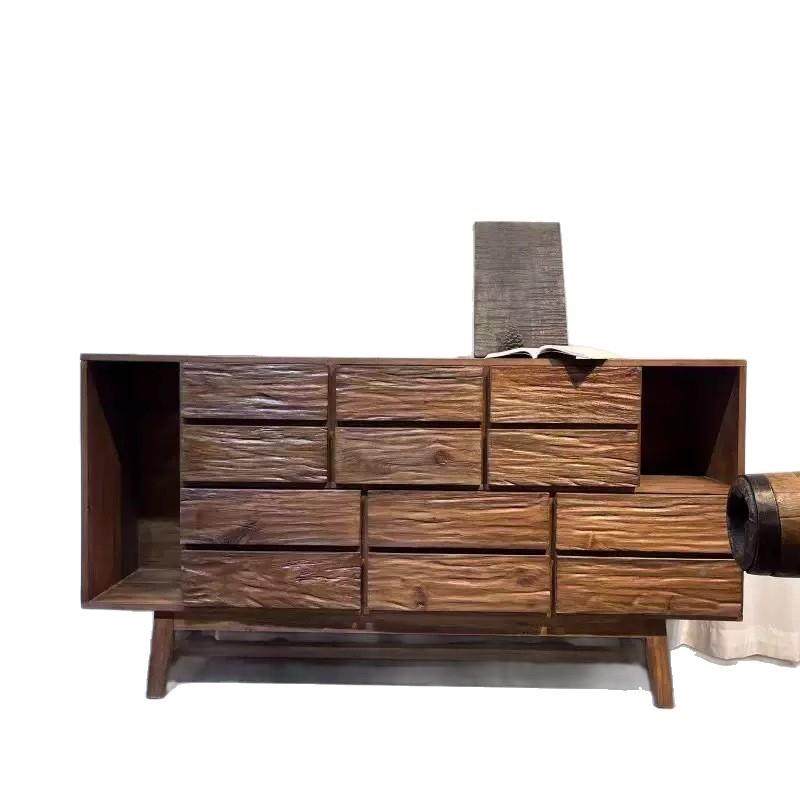 复古老榆木餐边柜厅装饰多客宝阁博架实木落地边收纳柜茶DFI水古,淘宝优惠券,粉丝福利购,淘宝优惠卷