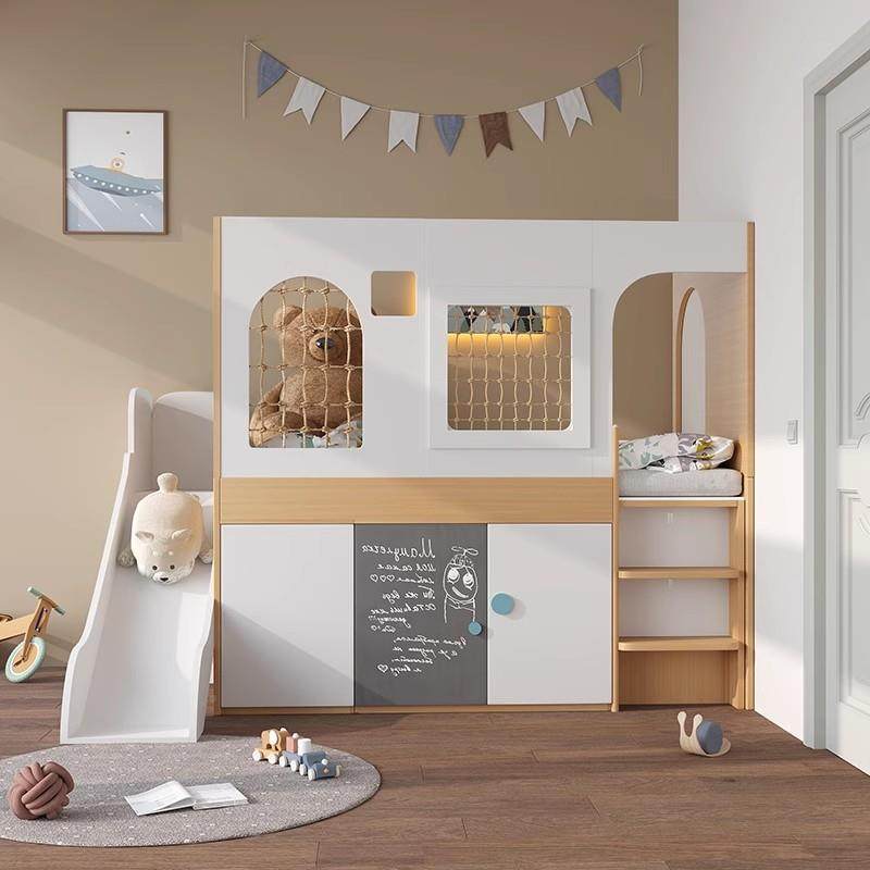 儿童小户型桌带书8011-5多功能儿童半高床树屋儿童床床衣柜体上床,淘宝优惠券,粉丝福利购,淘宝优惠卷