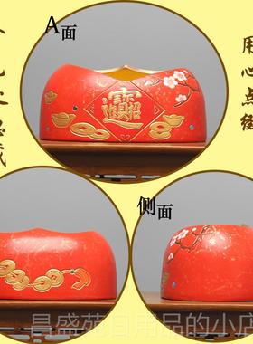 高档钥中式陶瓷鞋柜桌面巾抽关纸盒小装饰玄进门口入户放匙面收纳