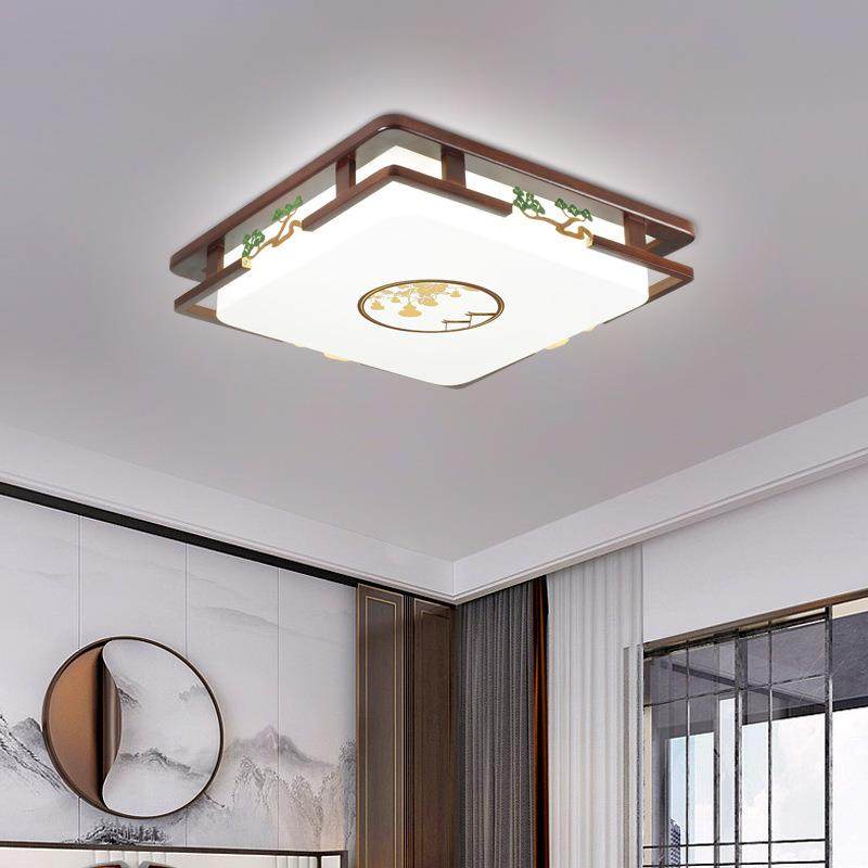 新中式全铜实木吸顶灯客厅灯中国风简约餐厅书房灯2023年新款2031,淘宝优惠券,粉丝福利购,淘宝优惠卷