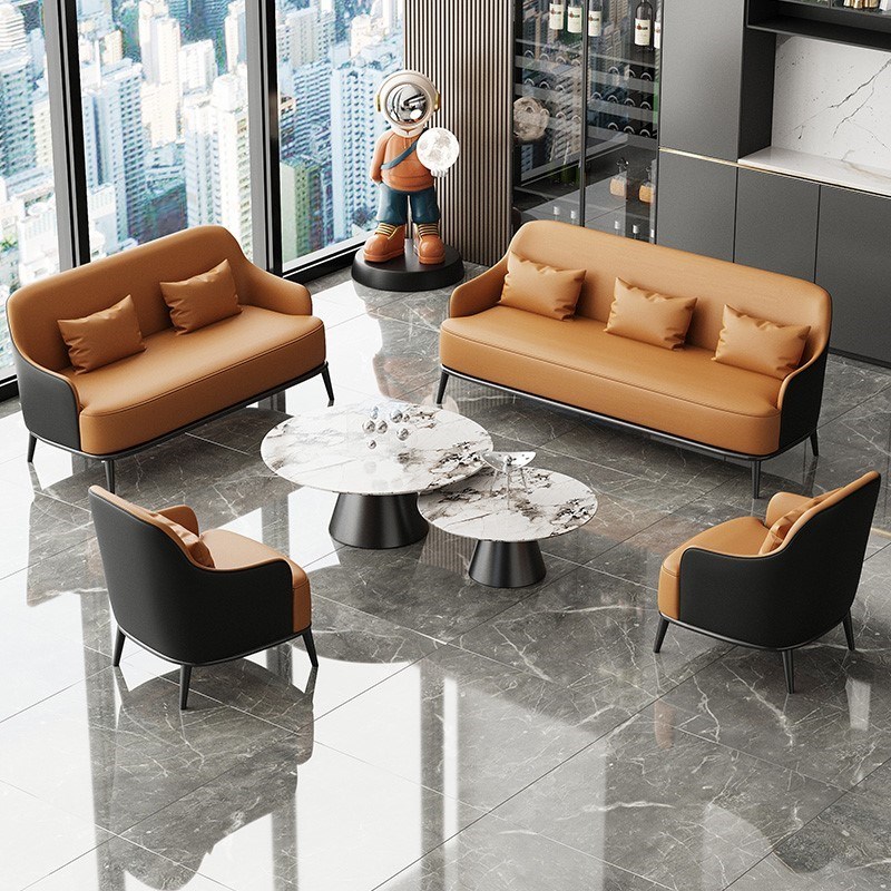 现代简约阳台酒店单人洽谈沙发椅高靠背美容院商务休闲售楼处洽谈 - 图2