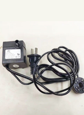 假山抽水泵上水泵流水喷泉小水泵带灯循环小型家用摆件专用配件