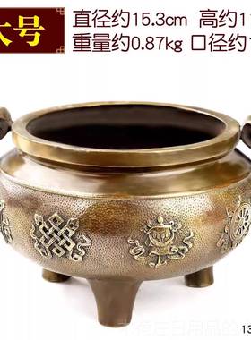 正品聚宝盆铜摆件招财聚财铜沈万三同款店实心铜碗铜盆米缸纯铺百