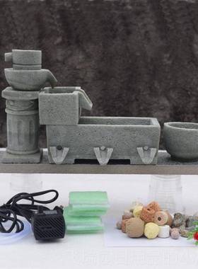 正品养鱼增器氧过滤陶瓷鱼缸造流水招财创意室摆件外庭院循环流水