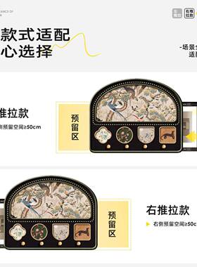 电可表箱装饰画推洞洞板收ltao9335纳置盖物架客厅配拉电箱遮挡挂