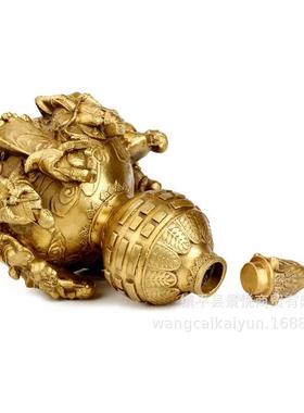 葫芦摆件GXL开八仙芦葫盖葫芦八仙铜葫芦铜工艺品