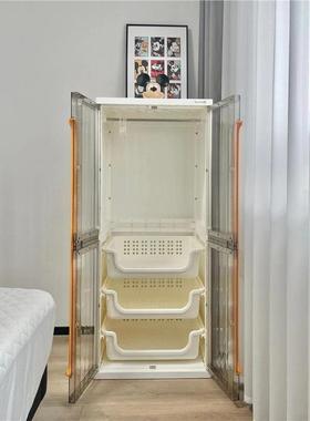 简易衣柜环免安室儿KeraNYF5童衣物柜子出装租保卧房塑料收纳成人